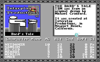 Bard's Tale 1 - Tales of the Unknown screenshot