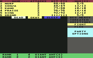 Phantasie 2 screenshot