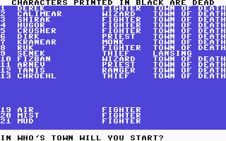 Phantasie 3 - The Wrath of Nikademus screenshot