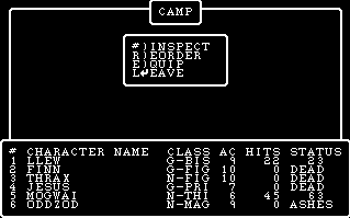 Wizardry 1 - Proving Grounds Of The Mad Overlord screenshot