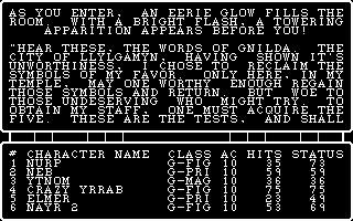 Wizardry 2 - The Knight of Diamond screenshot